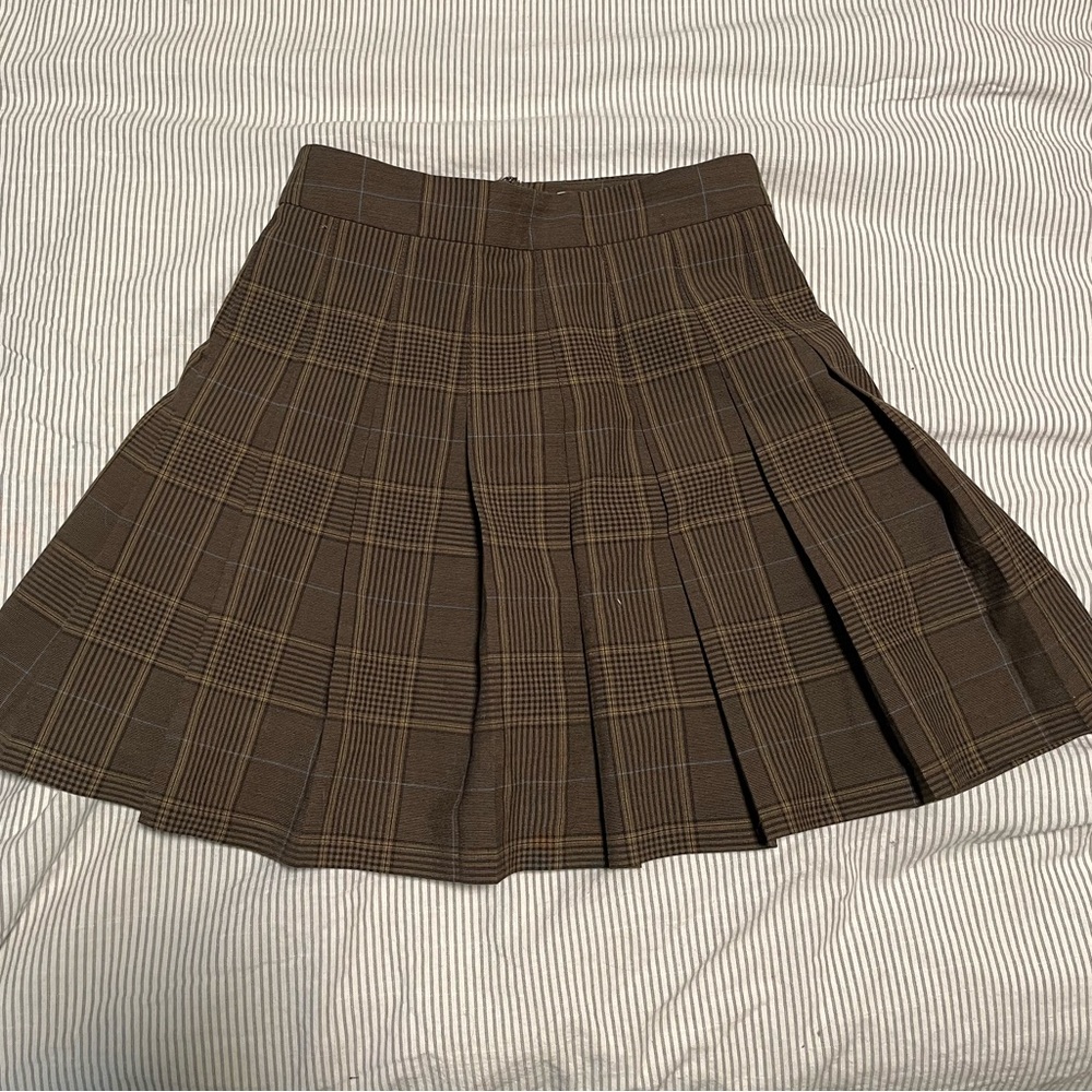 sunday best plaid school girl style mini skirt -aritzia